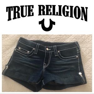 True Religion Shorts with Rhinestone Accents